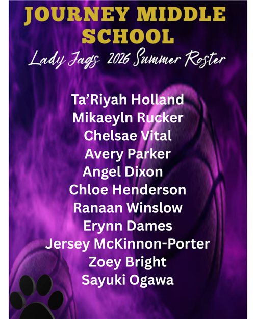 2026 Summer Roster for the Lady Jags basketball team 